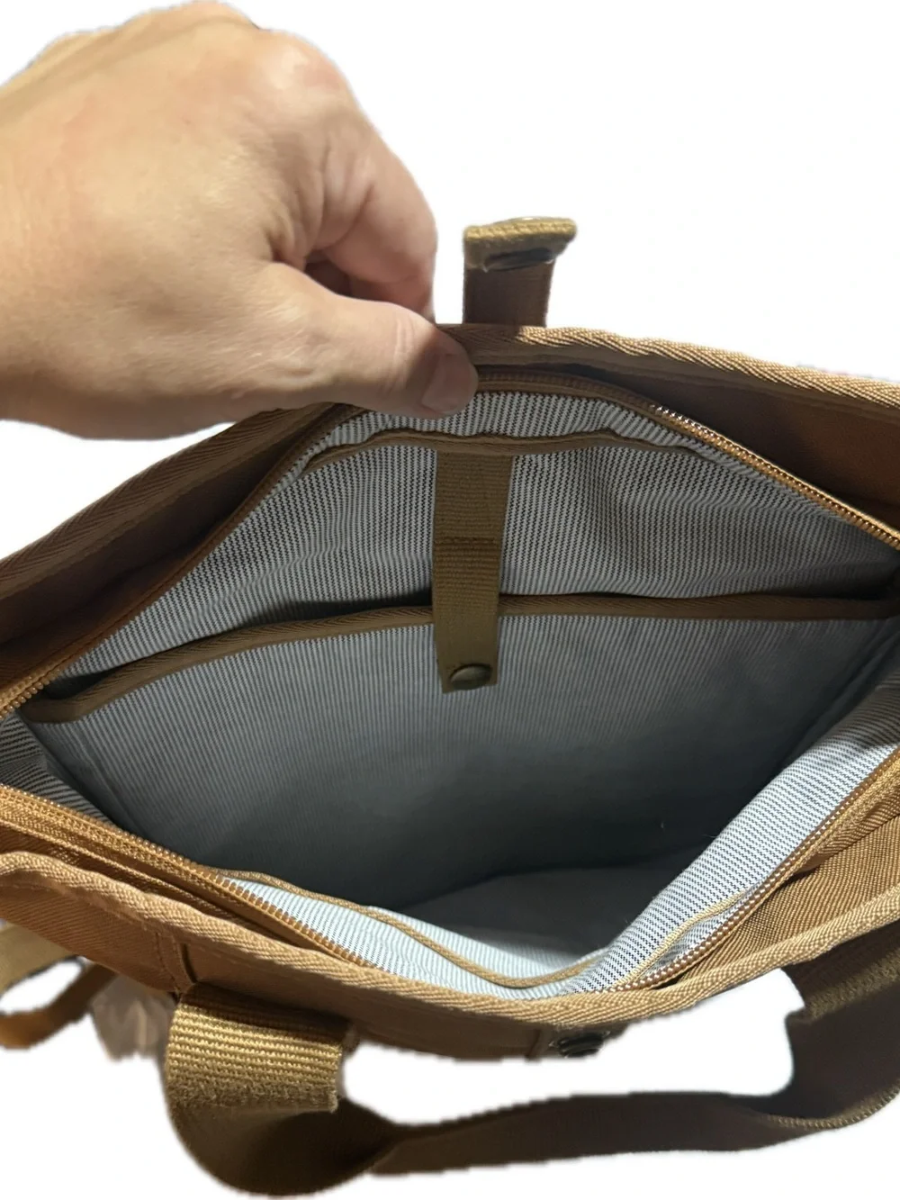 Carhartt Tan Canvas Backpack with Black Base